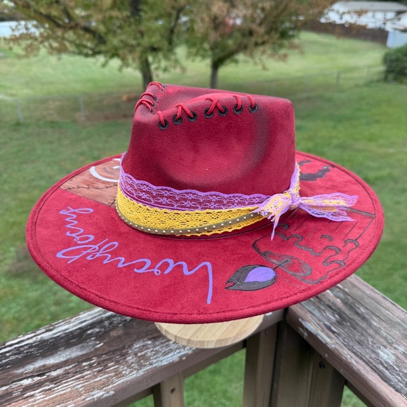 Hocus Pocus Hand Burned Suede Fedora Hats - Picture 2 of 4